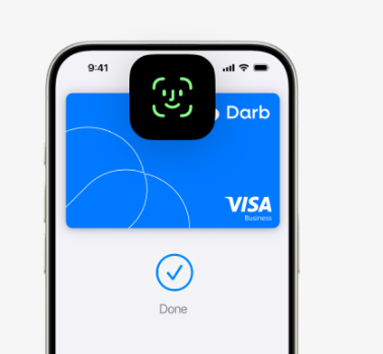 إضافة بطاقة درب بنجاح إلى Apple Wallet على جهاز iPhone.